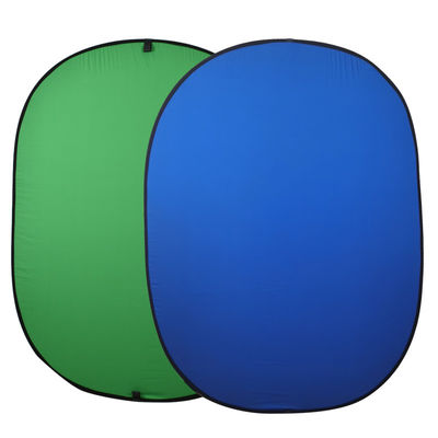 خلفية شاشة كروماكي قابلة للطي مقاس 5 * 6.5 قدم ، 2 في 1 خلفية شاشة خضراء زرقاء قابلة للعكس